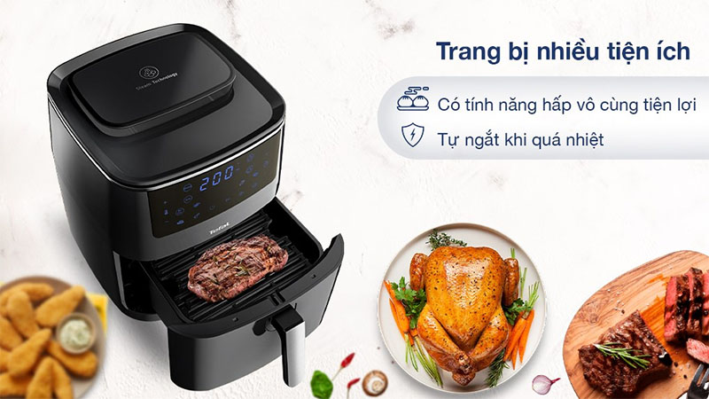Nhiều tiện ích của Nồi chiên không dầu kết hợp hấp Tefal FW201815