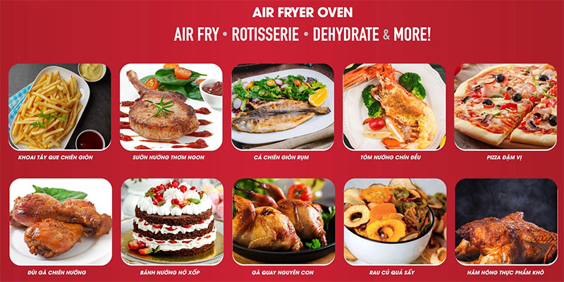 Nồi chiên không dầu kết hợp lò nướng Magic Eco M12 - Hàng chính hãng