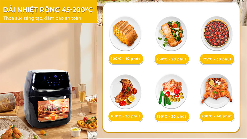 Nồi chiên không dầu kết hợp nướng Magic Eco M-16 - Hàng chính hãng