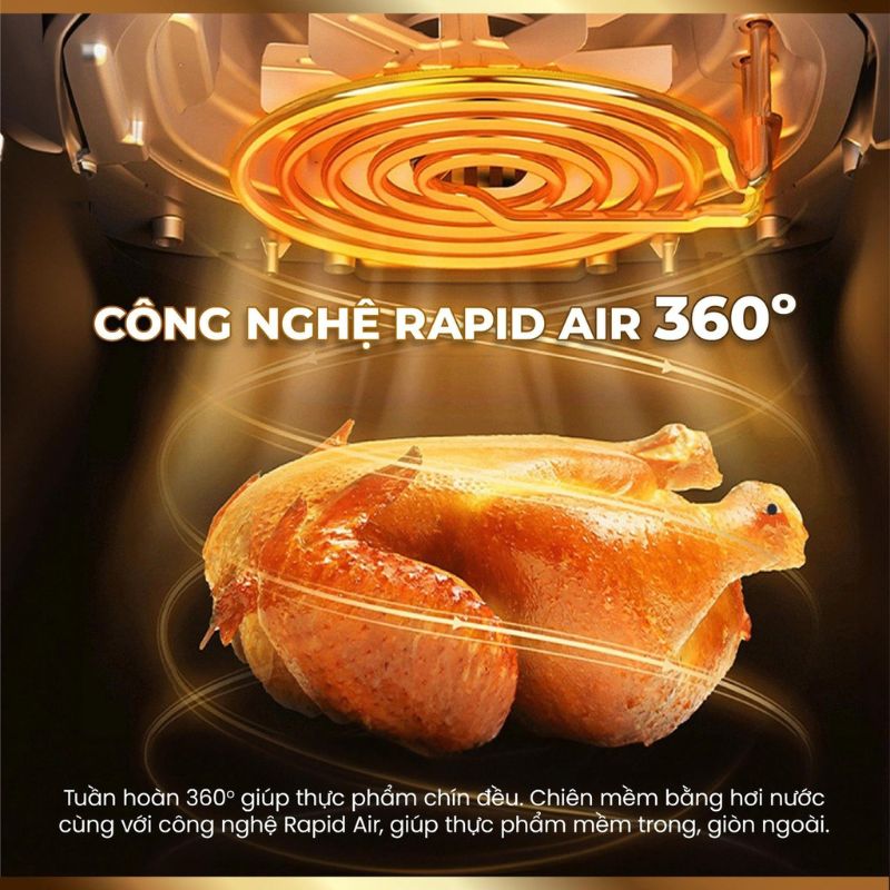 Nồi chiên không dầu Kim Cương NCKD72KC - Hàng chính hãng