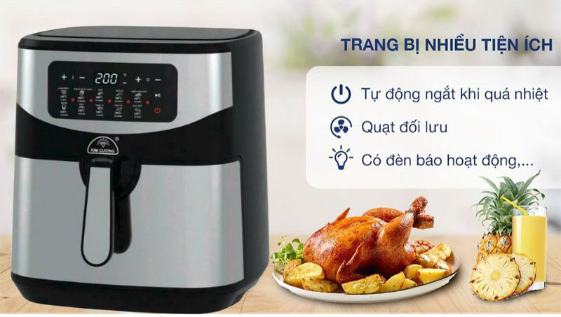 Nồi chiên không dầu Kim Cương NCKD72KC - Hàng chính hãng