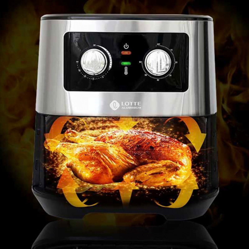 2 núm vặn cơ điều chỉnh nhiệt độ từ 0-200 độ C và thời gian hẹn giờ lên đến 60 phút