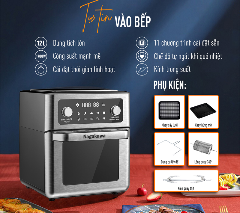 Đa dạng các phụ kiện đi kèm, tha hồ chế biến món ăn theo sở thích