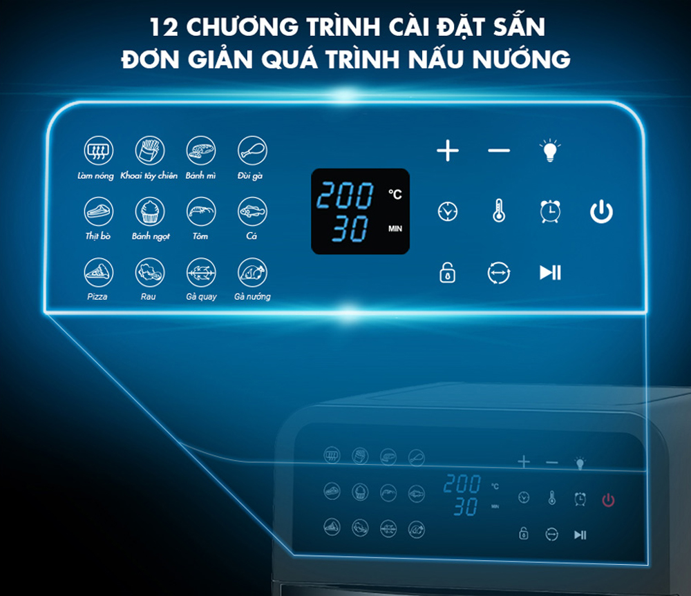 Nồi chiên không dầu Nagakawa NAG3307 (12 lít) - Hàng chính hãng