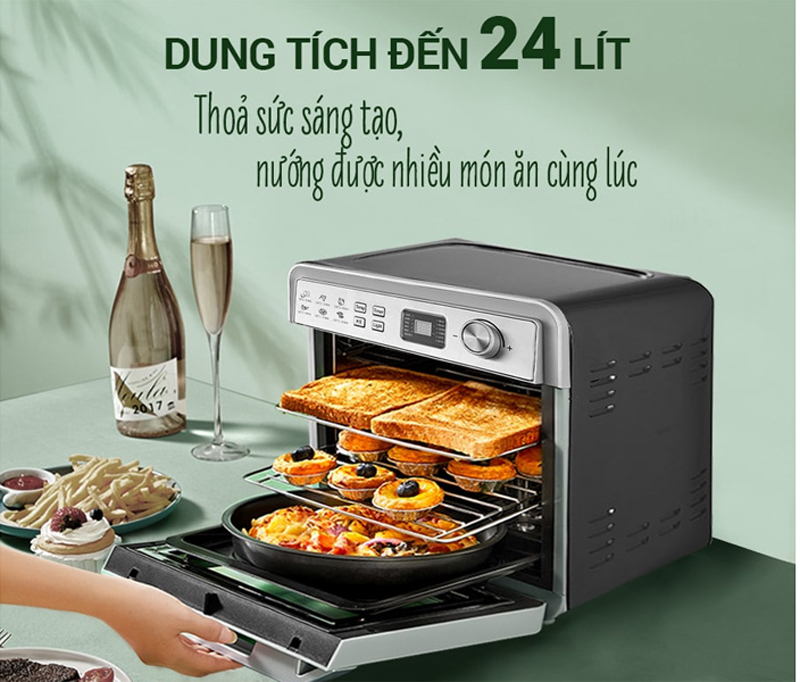 Dung tích 24 lít phù hợp gia đình đông người