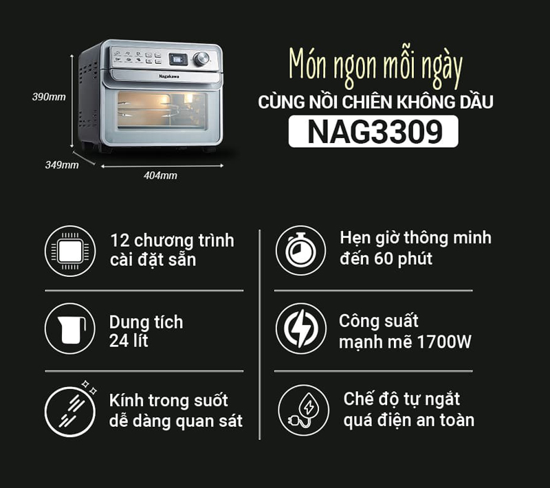 Nagakawa NAG3309 có rất nhiều tính năng thông minh