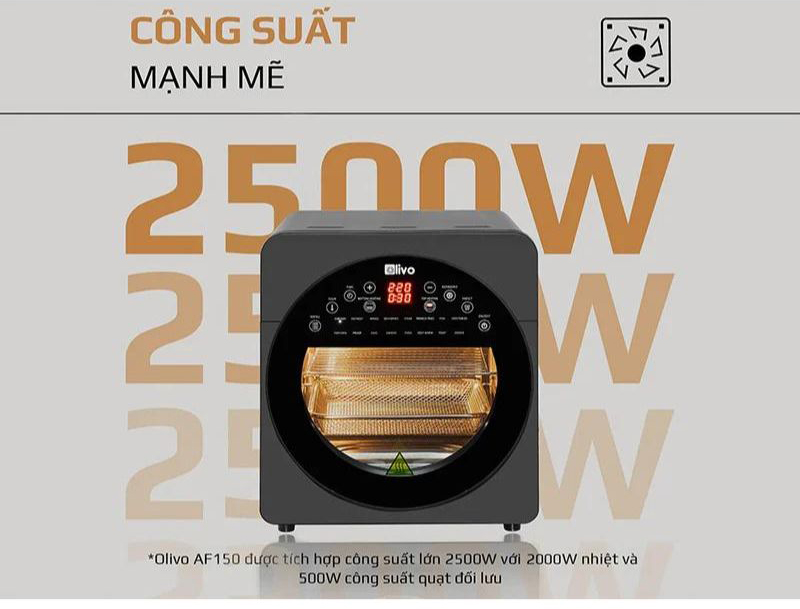 Nồi chiên không dầu Olivo AF150 - Hàng chính hãng