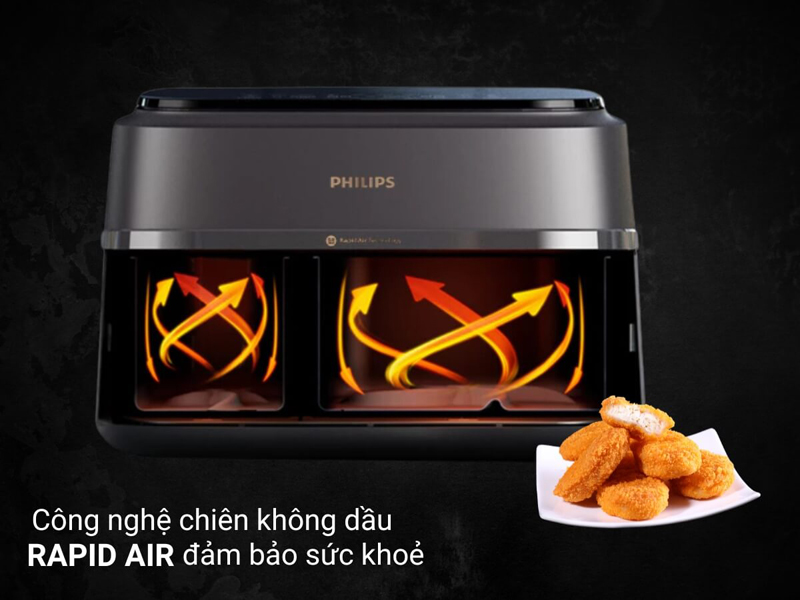 Công nghệ Rapid Air loại bỏ đến 80% lượng mỡ có trong thực phẩm