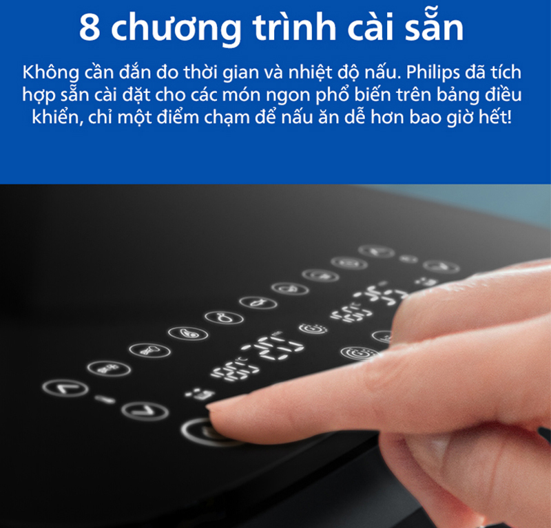 Bộ điều khiển cảm ứng với nhiều chương trình được cài đặt sẵn