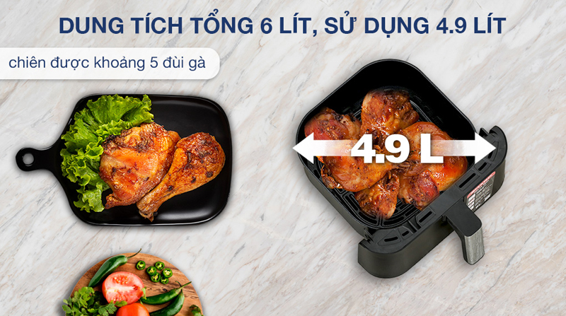 Nồi chiên không dầu Sharp KF-AF60EV-BK - Hàng chính hãng