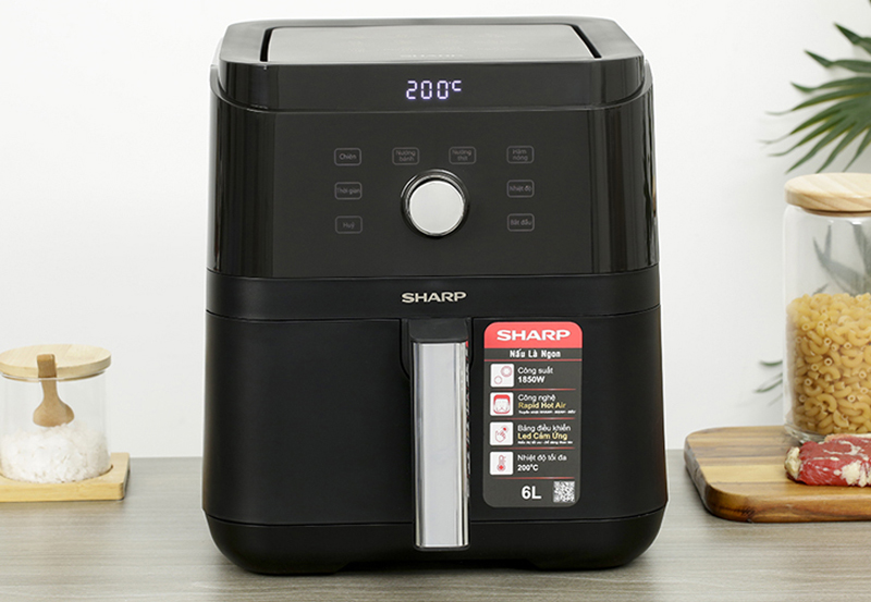 Nồi chiên không dầu Sharp KF-AF60EV-BK - Hàng chính hãng