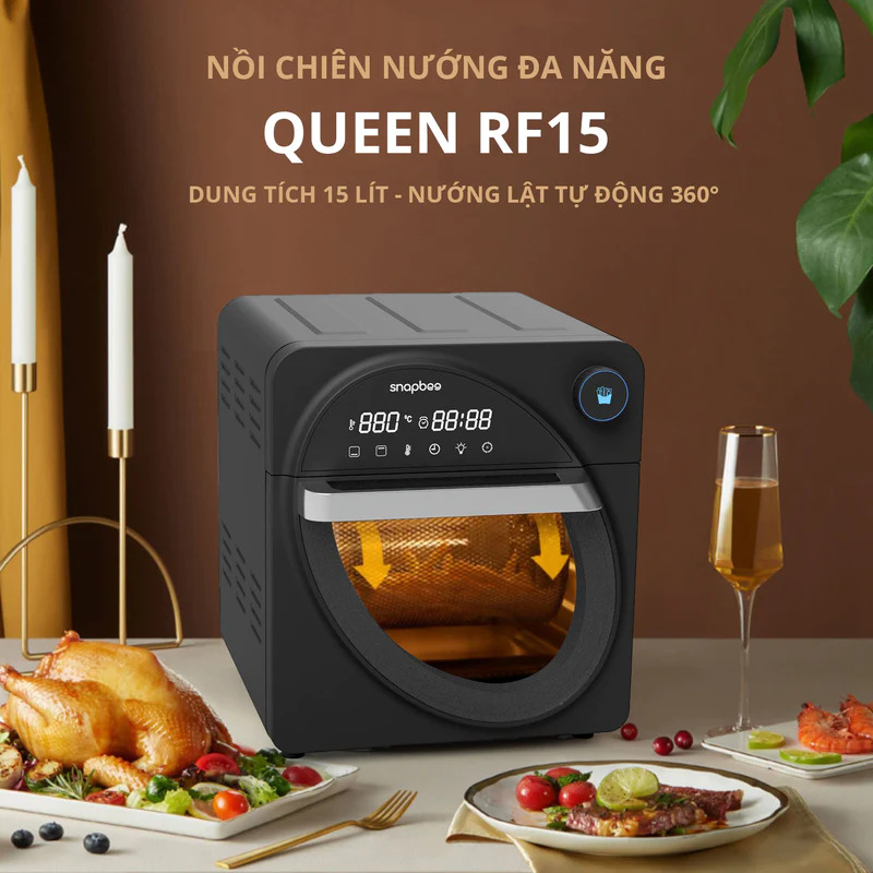 Nồi chiên không dầu Snapbee QUEEN RF15 - Hàng chính hãng