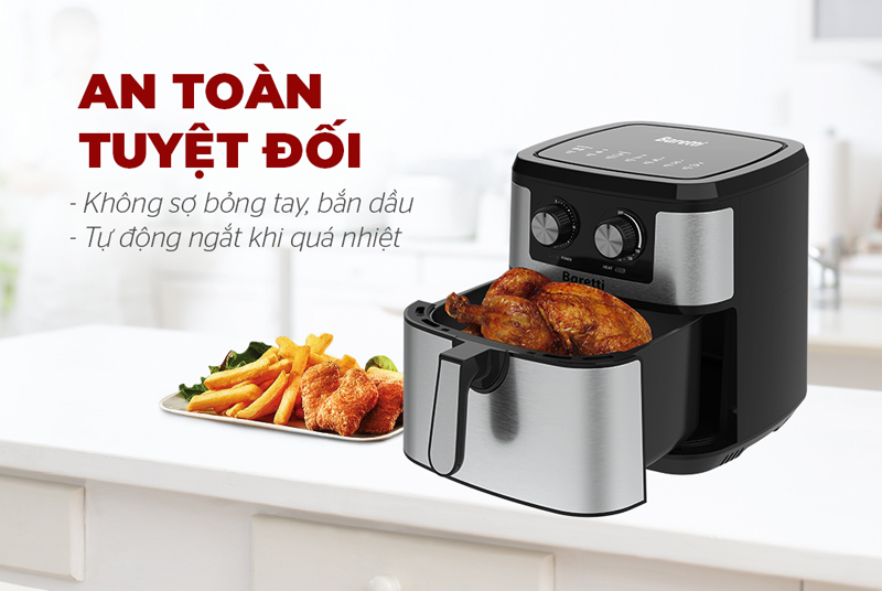 Nồi chiên không dầu Sunhouse Baretti BRD486 - Hàng chính hãng