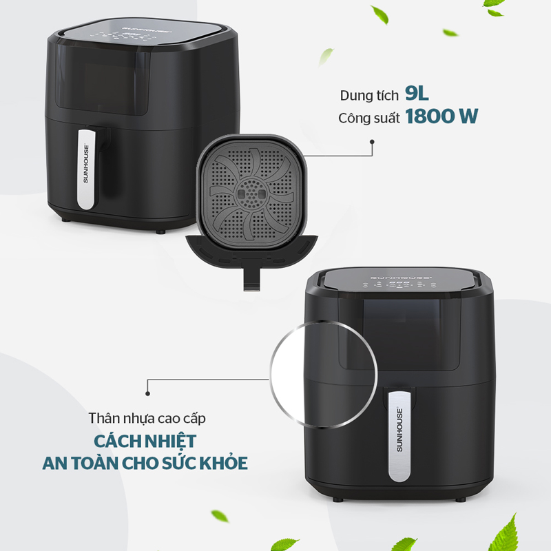 Vỏ ngoài làm bằng nhựa PP cao cấp, khả năng chịu lực và chịu nhiệt cao