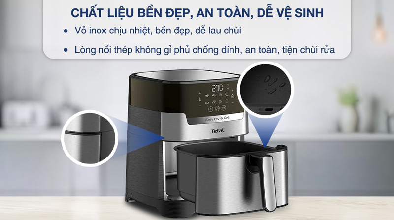 Nồi chiên không dầu Tefal 4.2 lít EY505815 - Hàng chính hãng