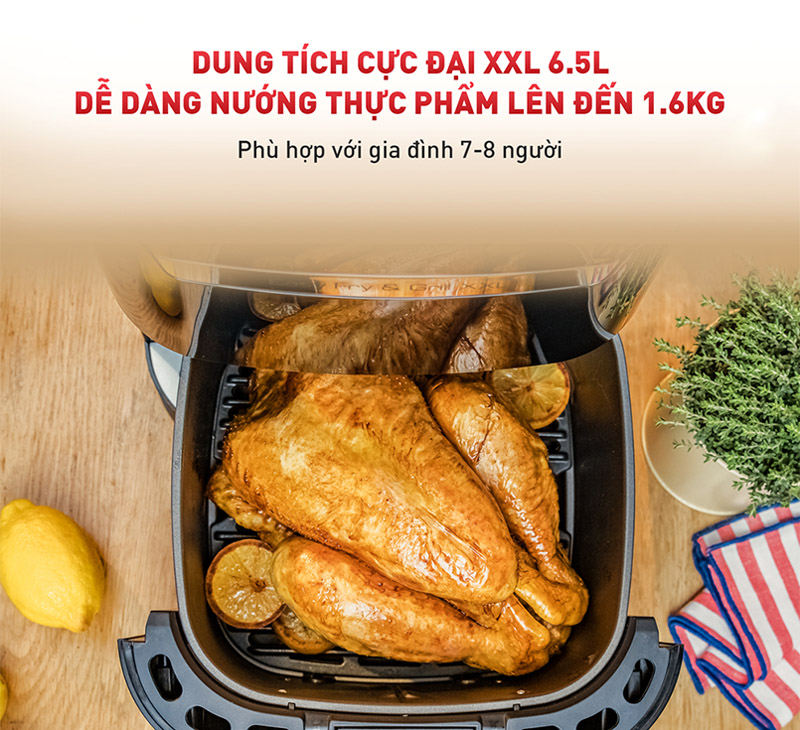 Nồi chiên không dầu Tefal EY801815 ( 6.5L) - Hàng chính hãng