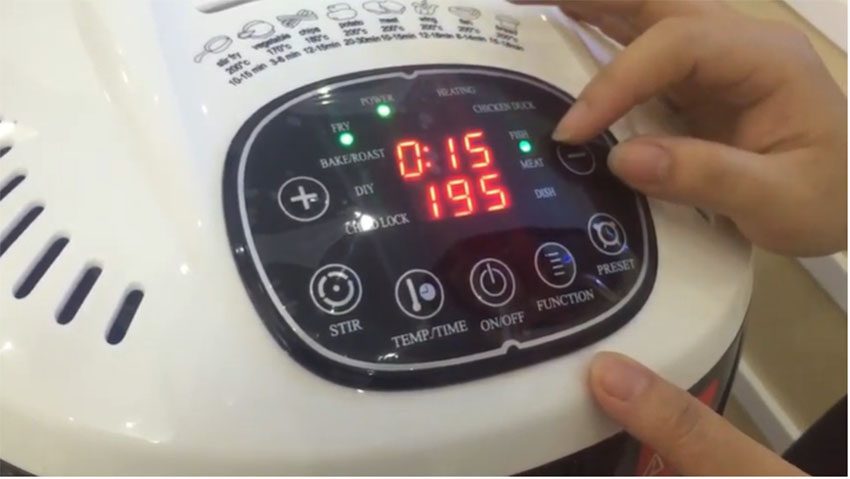 Bảng điều khiển của Nồi chiên không khí Kawasima SPA503