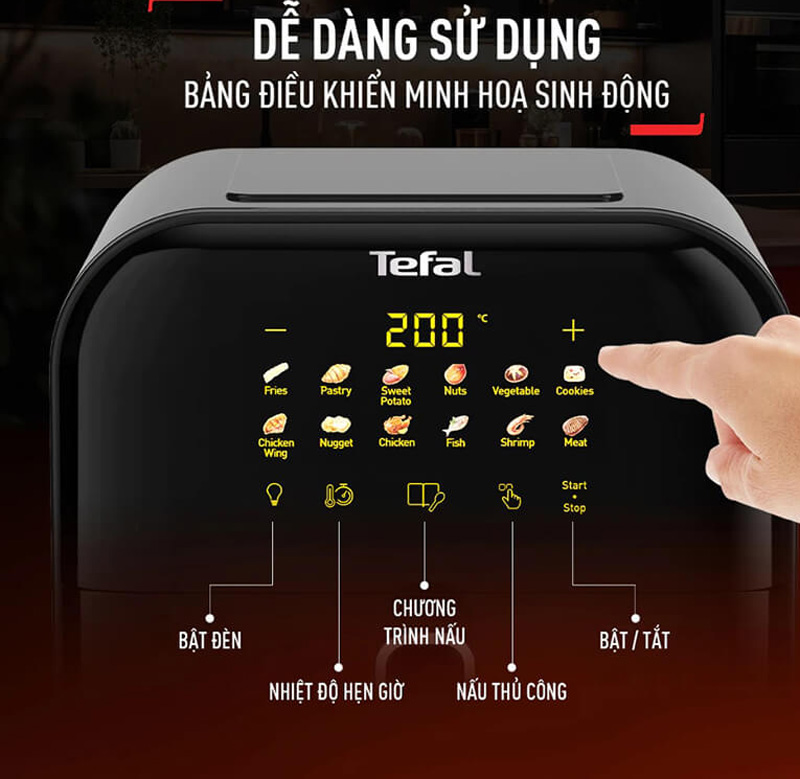 Nồi chiên không dầu Tefal EY821868 - Hàng chính hãng