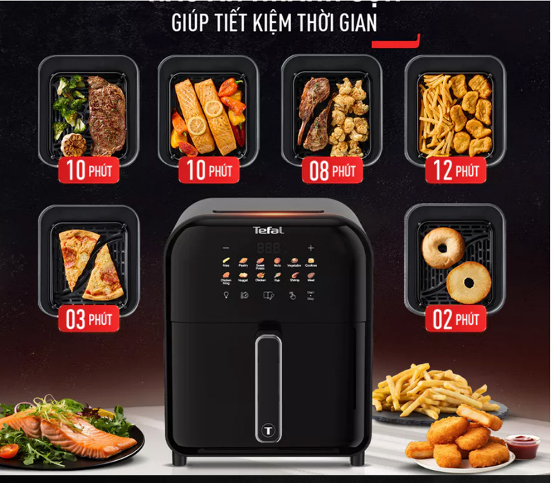 Nồi chiên không dầu Tefal EY821868 - Hàng chính hãng