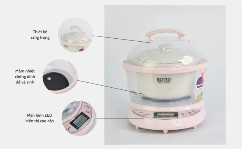 Nồi chưng yến Bennix BN07SLC - 700ml - Hàng chính hãng