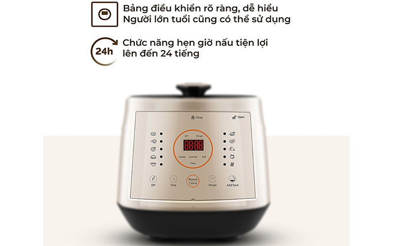 Nồi cơm áp suất điện tử Elmich PCE-1806 - Hàng chính hãng