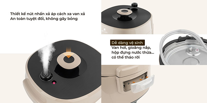 Nồi cơm áp suất điện tử Elmich PCE-1806 - Hàng chính hãng