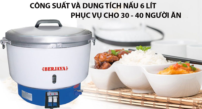 Nồi cơm công nghiệp dùng gas Berjaya BJY-GRC40 - Hàng chính hãng
