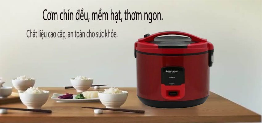 Nồi cơm điện 1,8 lít Apechome APH-666R - Hàng chính hãng