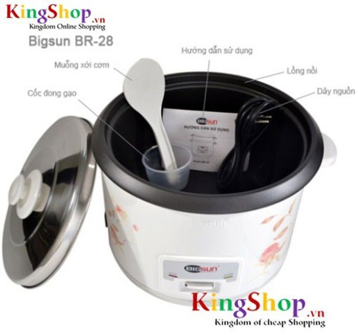 Nồi cơm điện Bigsun BR-28 - Thương hiệu Việt - Hàng chính hãng