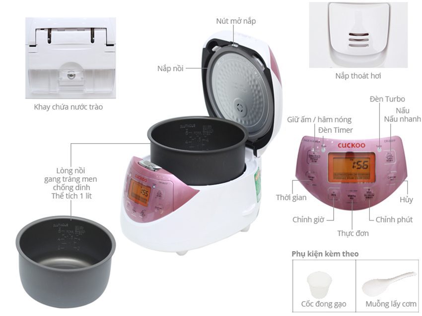 Nồi cơm điện Cuckoo CR-0631F - Hàng chính hãng