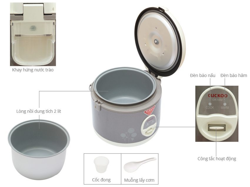 Chi tiết của Nồi cơm điện Cuckoo CR-1032