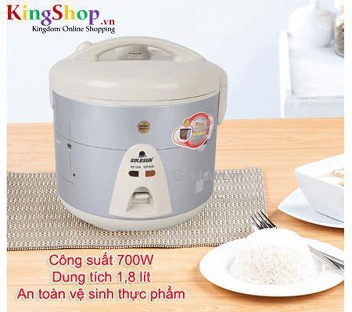 Nồi cơm điện Goldsun ARC-G18BS - Dung tích 1.8L - Hàng chính hãng