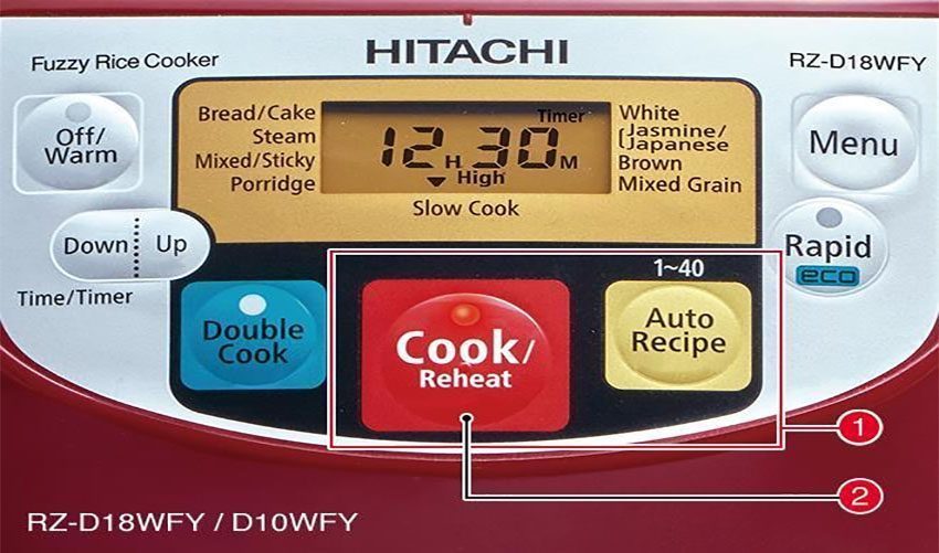Nồi cơm điện tử Hitachi RZ-D10WFY - Hàng chính hãng