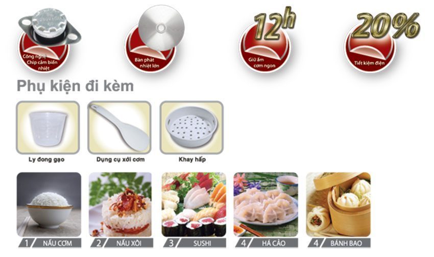 Nồi cơm điện Honey's HO701-M18D  - Hàng chính hãng