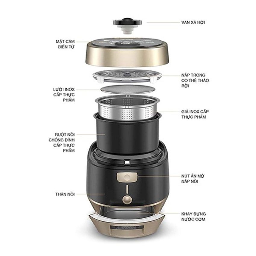 Nồi cơm điện IH tách đường Tiross TS9911 - Hàng chính hãng