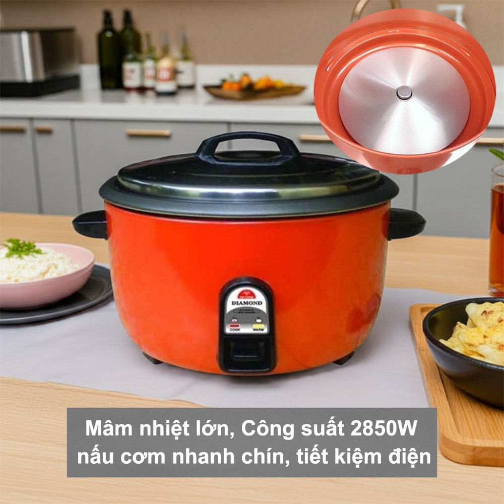 Nồi cơm điện Kim Cương nắp rời KC-10L-CD (Có chống dính) - Hàng chính hãng