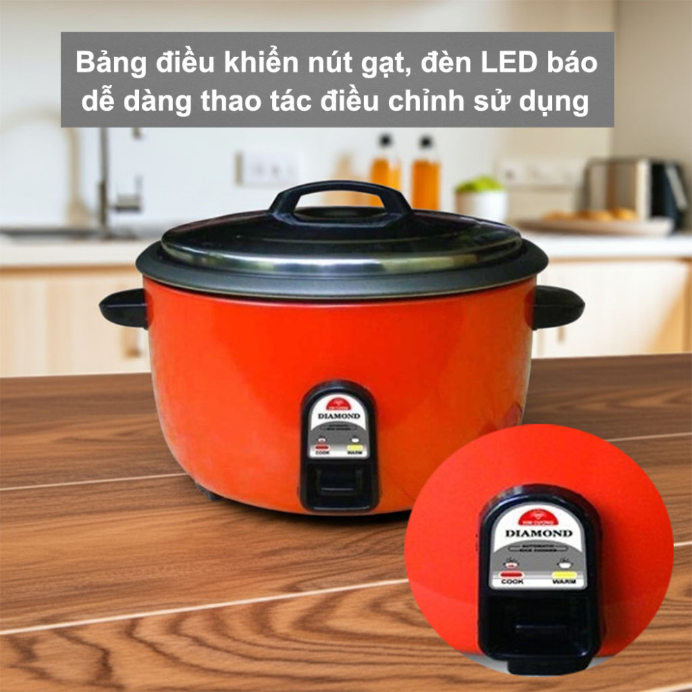 Nồi cơm điện Kim Cương nắp rời KC-10L-CD (Có chống dính) - Hàng chính hãng