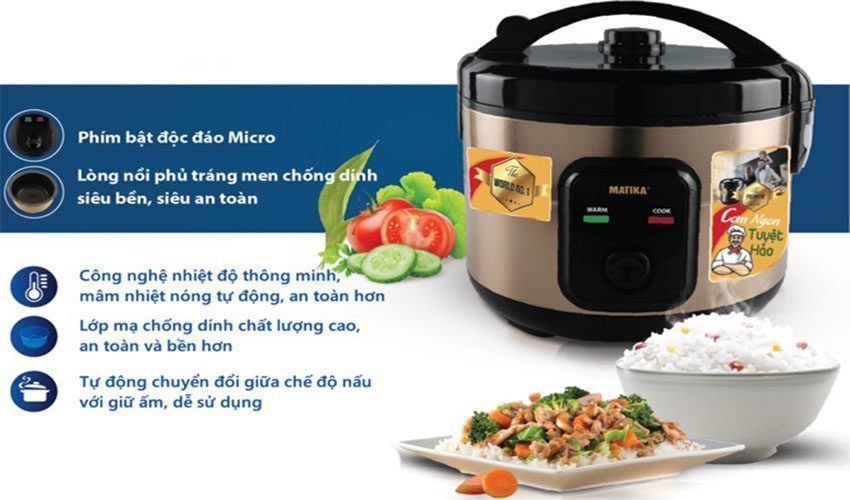 Nồi cơm điện Matika MTK-RC1892 - Hàng chính hãng