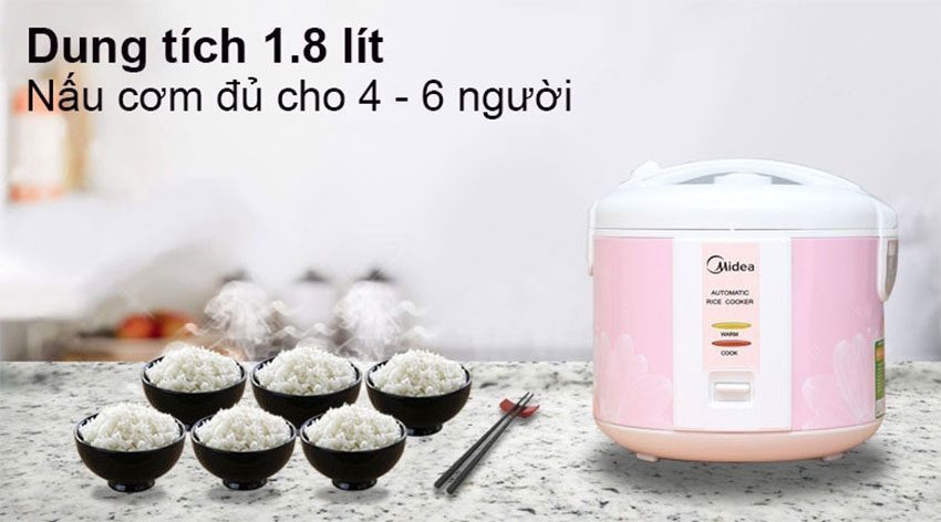 Dung tích của nồi cơm điện Midea MR-CM1805