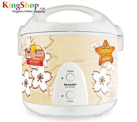 Nồi cơm điện Sharp KS-191ETV-SB - Dung tích 1.8L - Hàng chính hãng