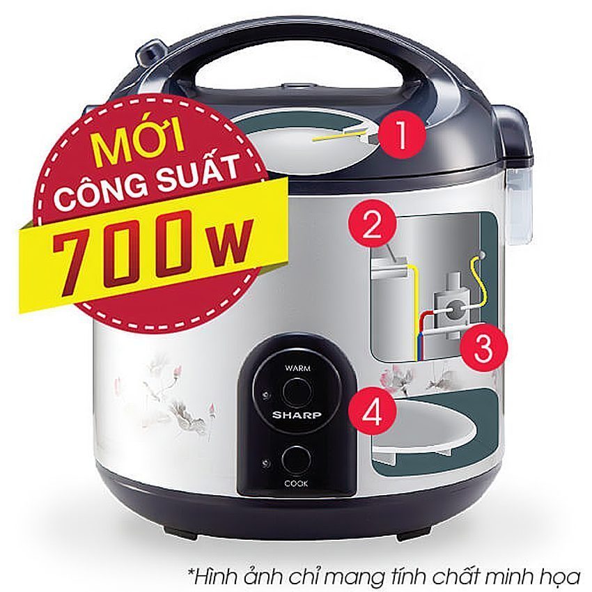 Nồi cơm điện Sharp KS-NR181STV - Hàng chính hãng