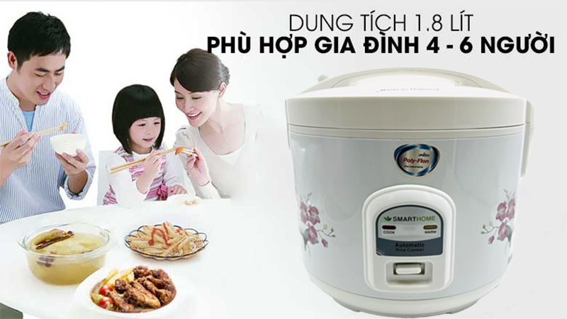 Dung tích của Nồi cơm điện Smarthome RC01/650-1803 