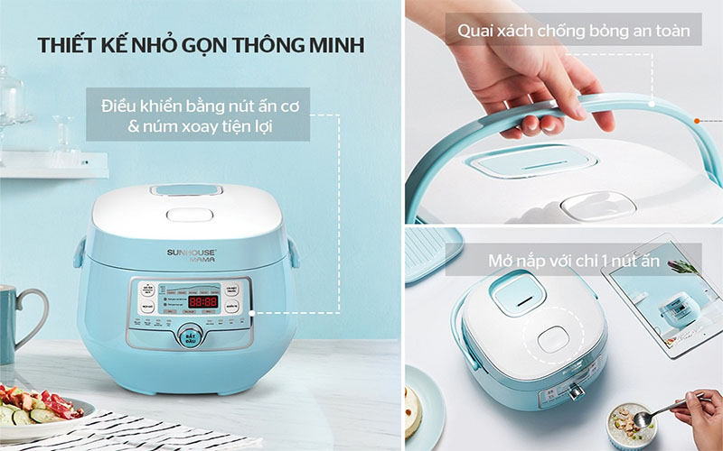 Thiết kế của Nồi cơm điện Sunhouse MAMA SHD8852B