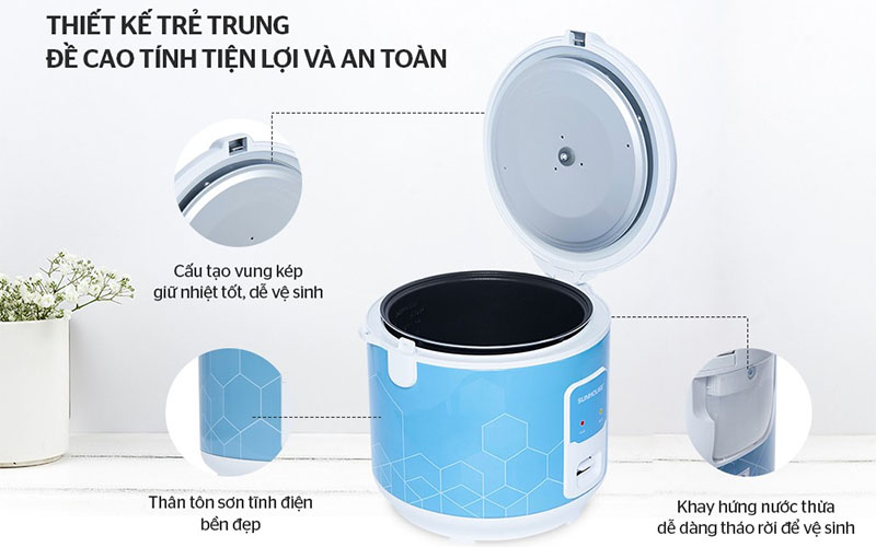Nồi cơm điện Sunhouse SHD8622G - Hàng chính hãng