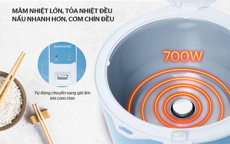 Nồi cơm điện Sunhouse SHD8622G - Hàng chính hãng