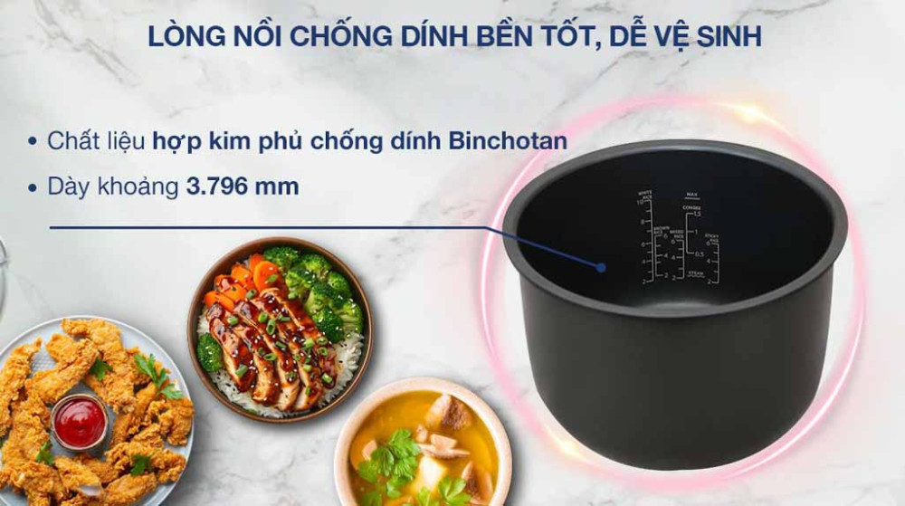 Nồi cơm điện tử Toshiba 1.8 lít RC-18DR4TVN(H) - Hàng chính hãng