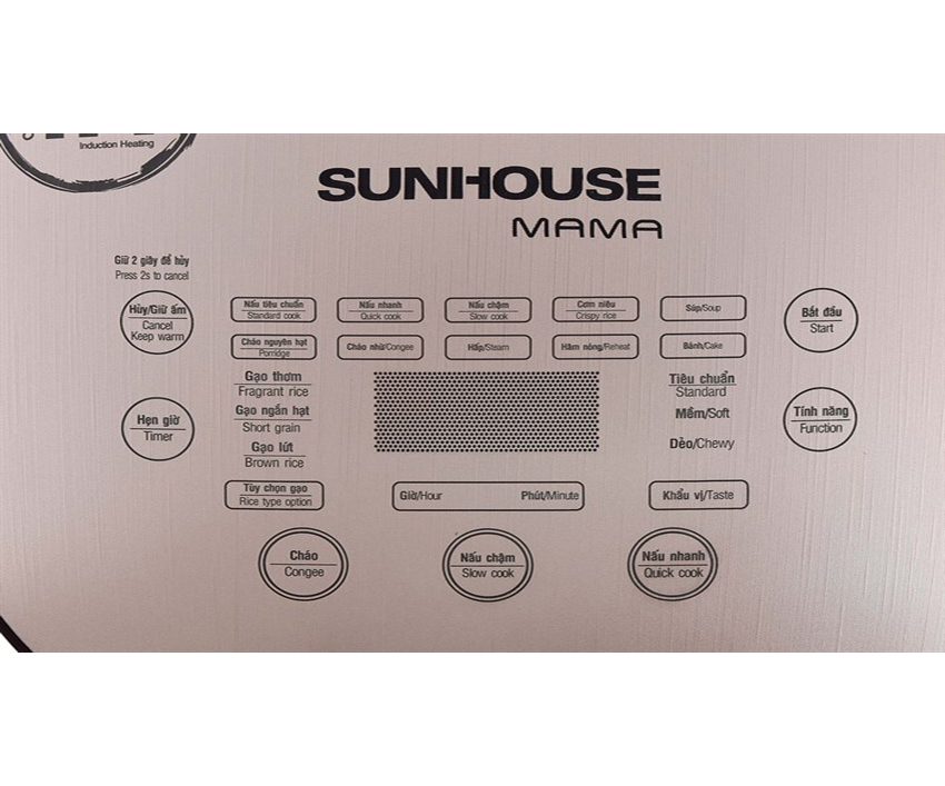 Nồi cơm điện cao tần 1.5L Sunhouse mama SHD8955 - Hàng chính hãng