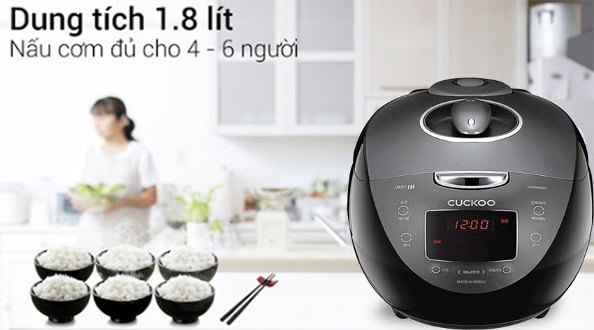 Dung tích của nồi cơm điện cao tần Cuckoo CRP-HUF1080SS