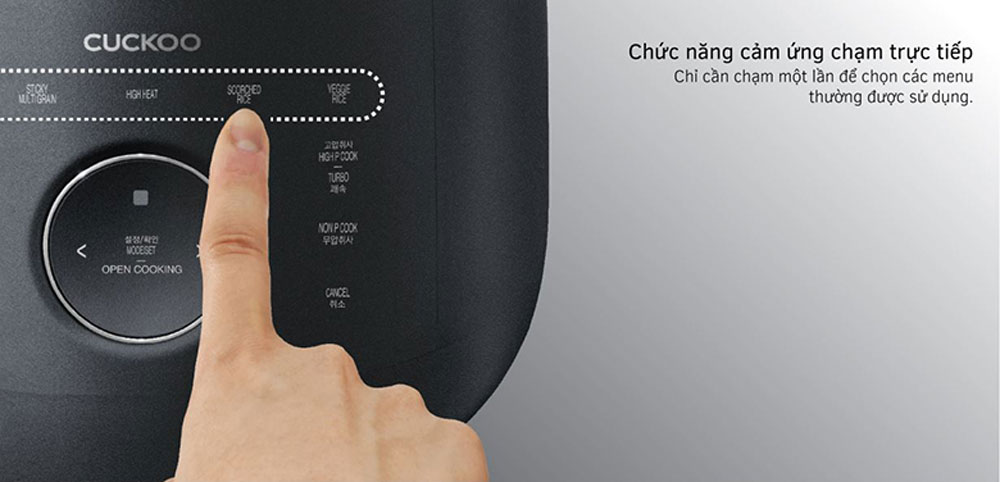 Nồi cơm áp suất cao tần Cuckoo CRP-LHTR1009F 1.8 lít - Hàng chính hãng