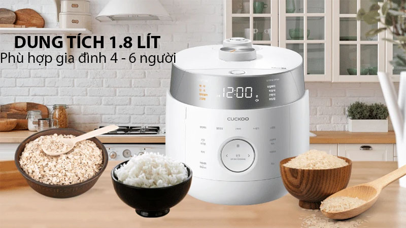 Dung tích của Nồi cơm điện cao tần Cuckoo CRP-LHTR1010FW